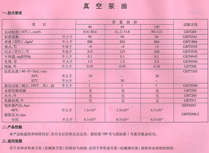 100號真空泵油